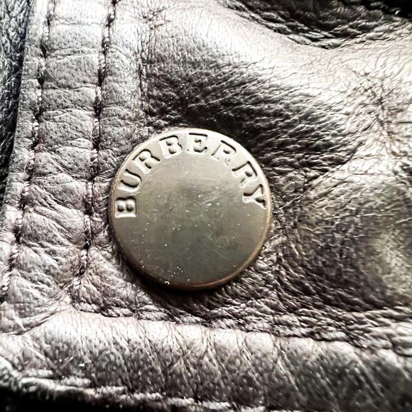 Burberry London Women’s Black 100% Italian Buffalo Leather Button-Up Vest Sz 6 - Picture 8 of 16